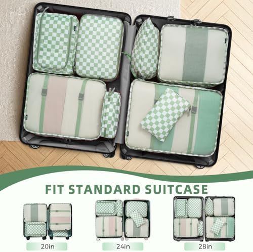 BAGAIL 8 Set Packing Cubes Luggage Packing Organizers - Image 6