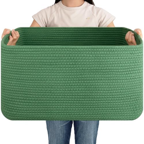 OIAHOMY 75L Large Blanket Basket Woven Storage Basket by MasterofSpaceOptimization