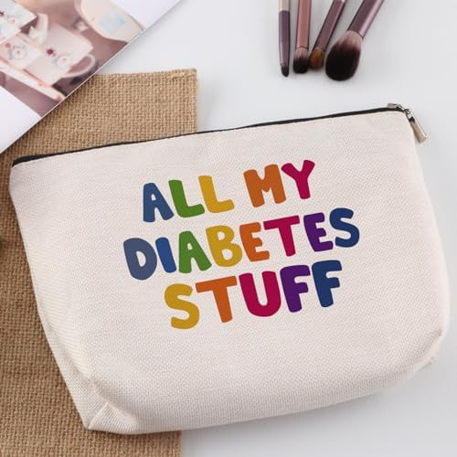 All My Diabetes Stuff Travel Cosmetic Bag Funny Diabetic Supplies Bag Gifts - Image 3