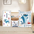 Custom Crib Bedding Set for Boys Gift Marine Animals Design Color19 by Duckbe