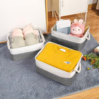 Storage Bins with Sturdy Cotton Handles, Fabric Storage Baskets - Image 3