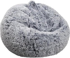 Fluffy Stuffed Animal Storage Bean Bag Chair Cover, Faux Fur Comfy Bean Bag - Image 2