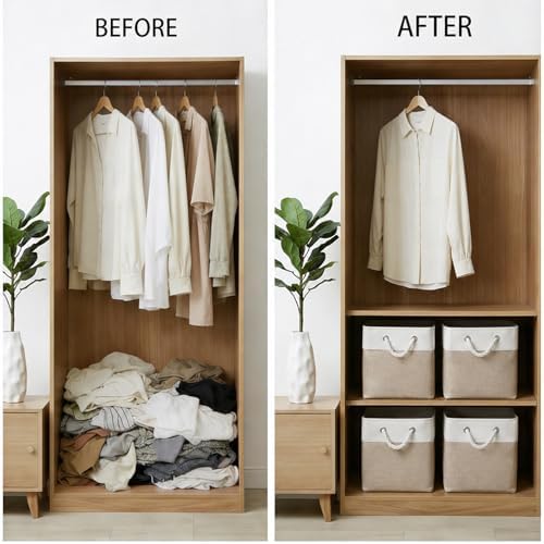 Cube Storage Bins, Collapsible Fabric Storage Cubes Bins, 11 Inch Cube Storage - Image 4