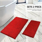 BOANKODU Bathroom Rugs Sets 2 Piece, Extra Soft Chenille Bath Mat Absorbent - Image 3