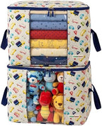 Chaos Cleared Kids Storage Bags – 100% Cotton Canvas Toy & Clothes Organizer by ChaosCleared