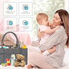 Cute Castle 2 Pack Diaper Caddy Organizer - Image 3