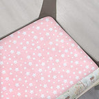 Pack and Play Sheets Girl, Mini Crib Sheets, Stretchy Playard Fitted Sheet - Image 3