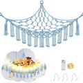 CERETIA Stuffed Animal Hammock Large Corner Plushie Net Storage, Baby Blue by CERETIA
