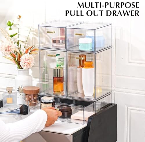 LALOBLUE Stackable Clear Acrylic Drawer Baby Bottle Makeup Organizer - Image 4