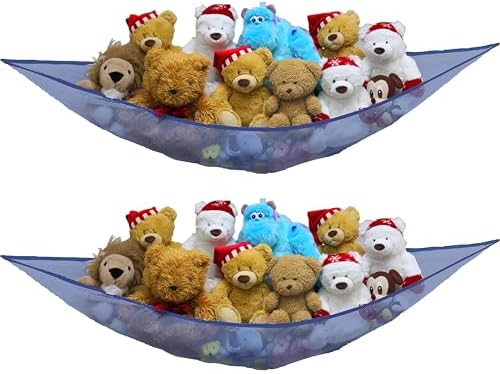 Simple Houseware 2 Pack Stuffed Animal Toy Hammock Net, Dark Blue by SimpleHouseware
