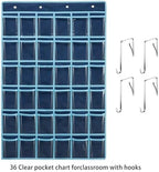 SAVERHO 36 Clear Pockets Classroom Pocket Chart - Image 3