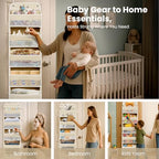 Space Saving Over The Door Organizer, 5 Shelves & 8 Side Pockets, Anti Tilt - Image 7