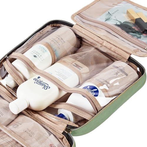NISHEL Travel Toiletry Bag for women, Portable Hanging makeup Organizer - Image 6
