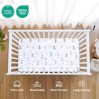 4 Pack Baby Crib Sheets for Girls - Image 2