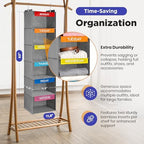 Handy Laundry Kids Hanging Closet Organizer 6-Shelf - Image 2