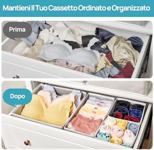 Vtopmart 12 Pack Baby Clothes Organizer, Foldable Fabric Drawer Bins - Image 3