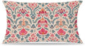 Vintage Boho Pink Teal and Gold Damask Floral Pillow Covers 12x20, Ethnic by Unknown