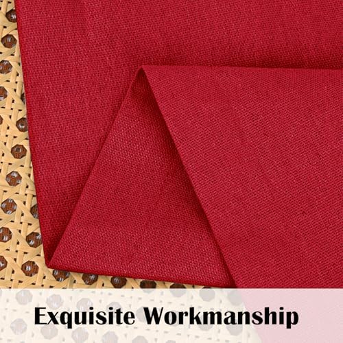 FRAMICS Farmhouse Kitchen Curtains 24 Inch Length, Rustic Cotton Linen Tier - Image 4