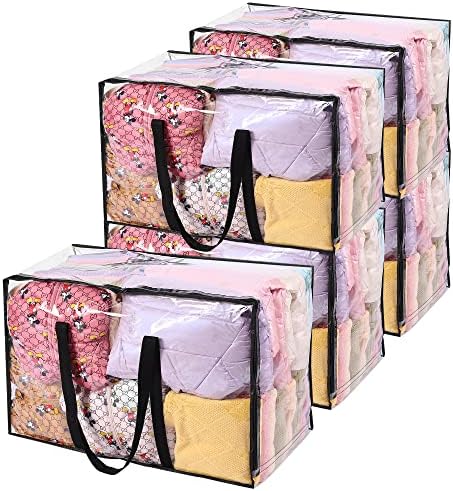 Vieshful 5 Pack 110L Clear Comforters Storage Bags by Vieshful