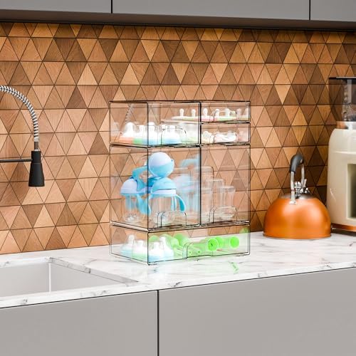Yieach 6 Set Clear Baby Bottle Organizer - Image 4