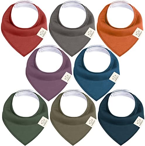 KeaBabies 8pk Organic Baby Bandana Bibs by KeaBabies