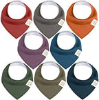 KeaBabies 8pk Organic Baby Bandana Bibs by KeaBabies
