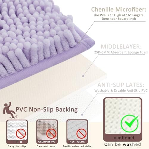 Bathroom Rugs Sets 3 Piece Non Slip, Bath Rugs - Image 4