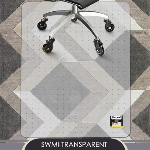 Kuyal Office Chair Mat for Carpet, 48x60 Clear Heavy Duty Computer Chair Mat - Image 6