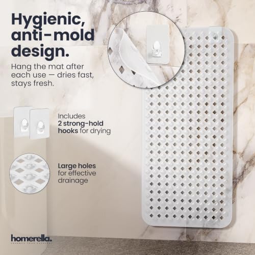 homerella Bathtub Mat Non Slip 35x16 Shower Mat Non Slip Anti Mold BPA Free - Image 4