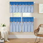 ASPMIZ Linen Kitchen Curtains 24 Inch Length, Farmhouse Boho Button Kitchen - Image 3