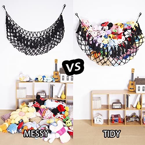 YKBU Large Stuffed Animal Net or Hammock Macrame Toy Display Plush Toy Holder - Image 3