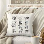 Farmhouse Highland Cow Pillow Cover 18x18 Double-Sided, Highland Cow Lovers - Image 2
