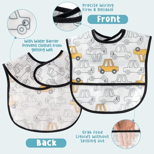 6 Pcs Baby Feeding Bibs Toddler Waterproof Bib Set - Image 3