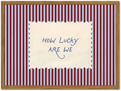 Framed How Lucky Are We Wall Art, Trendy Positive Affirmation Quotes Canvas by Unknown