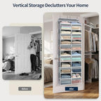 Yecaye Over The Door Organizer, 6 Tier Extra Large Behind Door Storage of 12 - Image 7