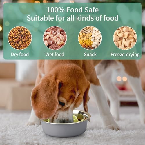 Slow Feeder Dog Bowls Insert, Animire Soft Silicone Slow Eating Dog Food Bowl - Image 5