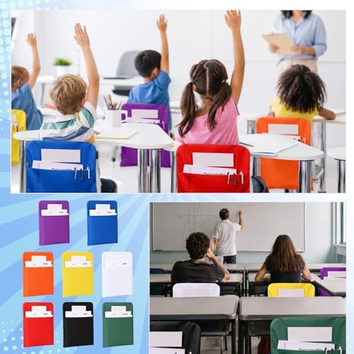 Blue Chair Pockets for Classroom 18 x 14 Inch Back Organizer Seat Pockets for - Image 7