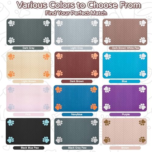 Dog Cat Food Mat, Absorbent Pet Feeding Mat - Image 2