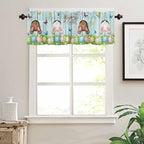 Vandarllin Spring Easter Kitchen Curtains and Valances Set, Funny Bunny Tails - Image 6