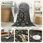 6x9 Area Rugs Boho Floral Washable Living Room Rug Neutral Carpet Nursery - Image 4
