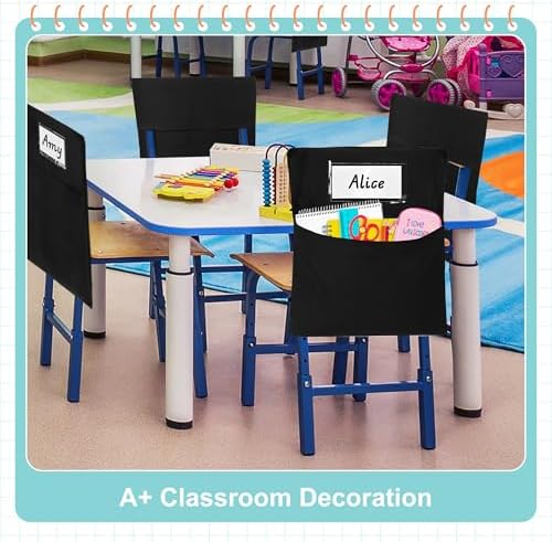 24 Pack Chair Pockets for Classrooms, 18 x 20 Inch Seat Sacks - Image 5