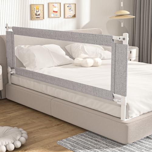 1-Piece Adjustable Height Baby Bed Rail, Kids Safety Guard Rails by Novalithic