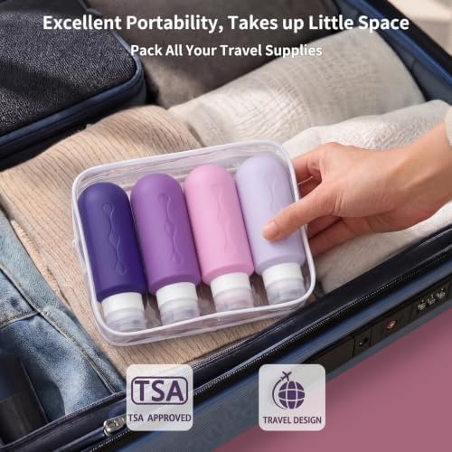 Gemice Travel Bottles for Toiletries, Tsa Approved Travel 6oz Size Containers - Image 4