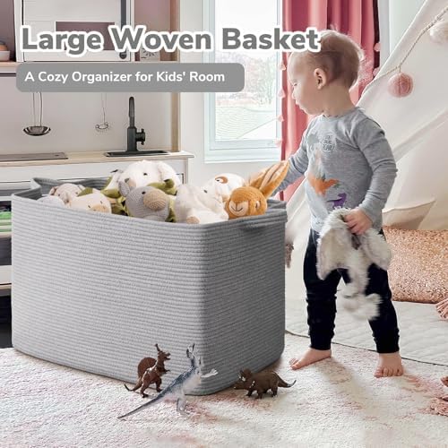 Goodpick 105L Extra Large Woven Rope Blanket Basket - Image 2