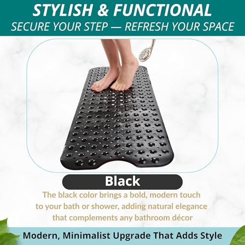 ENKOSI Non-Slip Bath Mat and Shower Mat 40x16 Extra Long - Image 5