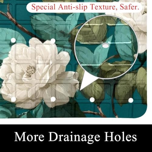 Non Slip Shower Mat Bathtub Mat 15.1x26.8 Inch, Quick Dry Bath Mat - Image 2