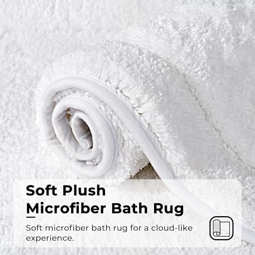 GRANNY SAYS White Bathroom Rug, Cute Bath Mat - Image 3