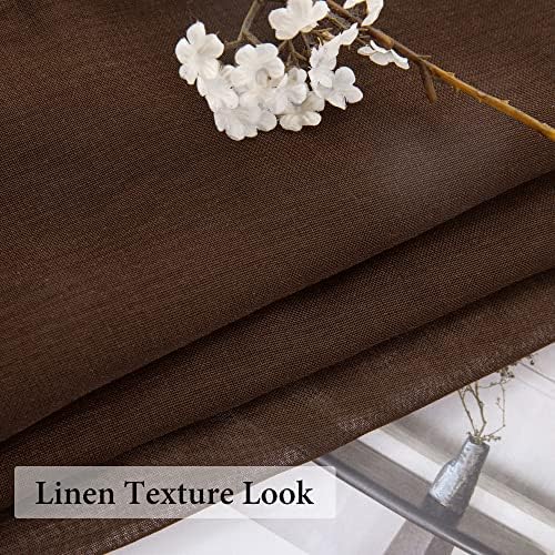 MIULEE Chocolate Brown Window Valance 1 Panel 54W x 18L - Image 3