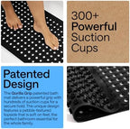 GORILLA GRIP Bath Tub Shower Mat, Bathtub Floor Liner, 35x16 Black - Image 3