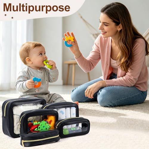 YOPCDJ 5PCS Diaper Bag Organizer Pouch, Cosmetic Bag Set, TSA Approved Toiletry - Image 3